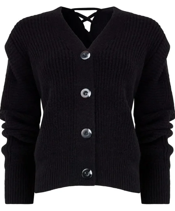 Cheap Joe Browns Lace Up Cardigan Black