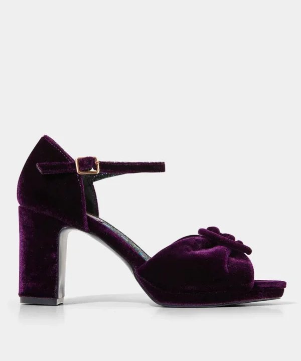Flash Sale Joe Browns Leading Lady Velvet Shoes Purple