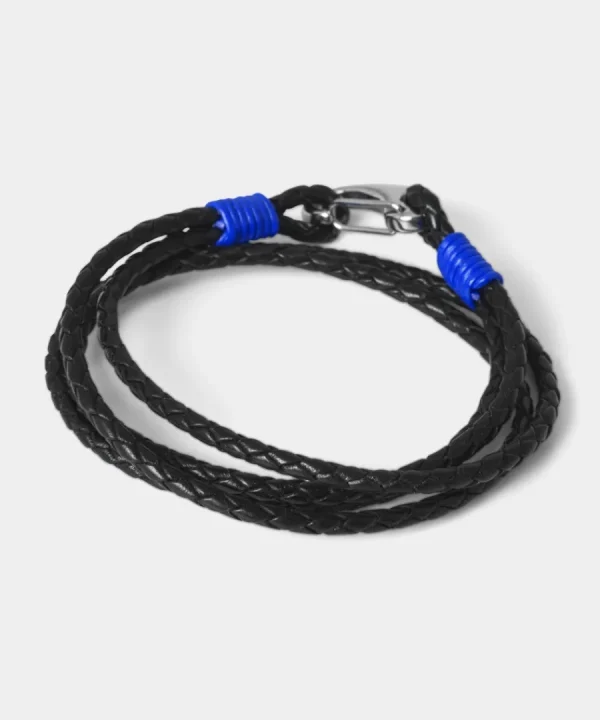 Sale Joe Browns Leather Colour Bound Bracelet Black/Cobalt / Dark Grey/Magenta