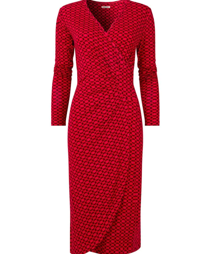 lola_geo_jersey_dress_0.webp Clearance Joe Browns Lola Geo Jersey Dress Red
