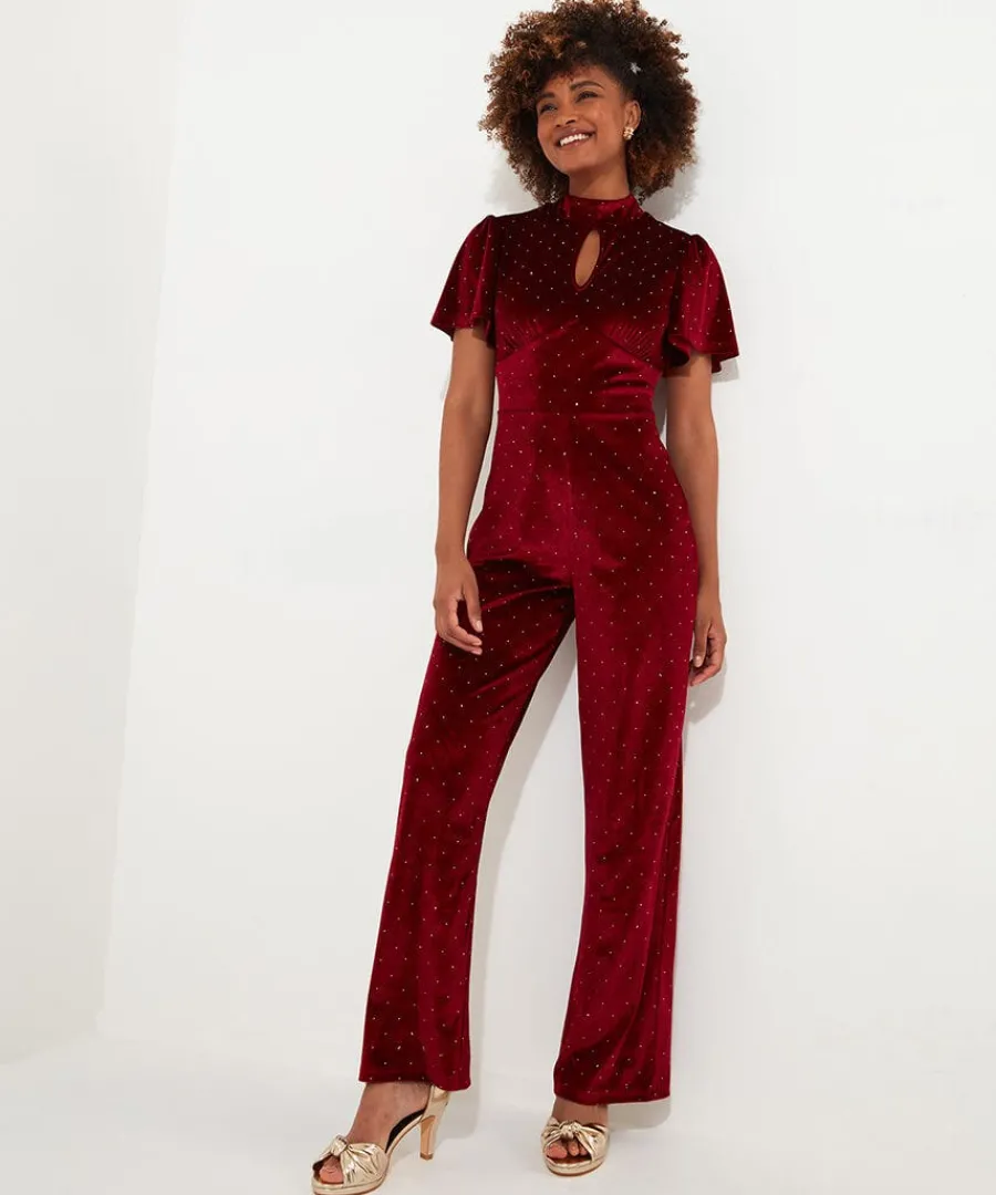loretta_velour_jumpsuit_1.webp Fashion Joe Browns Loretta Velour Jumpsuit Berry