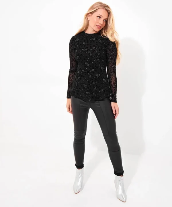 Best Sale Joe Browns Mesmerising Mesh Top Black