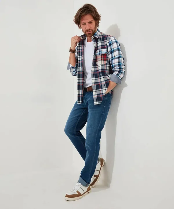 Cheap Joe Browns Mix It Up Check Shirt Blue