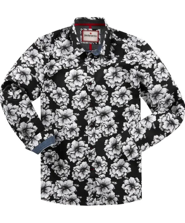 Shop Joe Browns Monochrome Floral Shirt White
