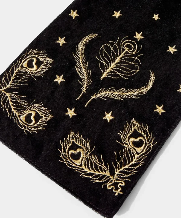 Discount Joe Browns Opulence Embroidered Velour Scarf Black/Gold