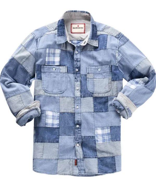 Flash Sale Joe Browns Perfect Patchwork Shirt Blue