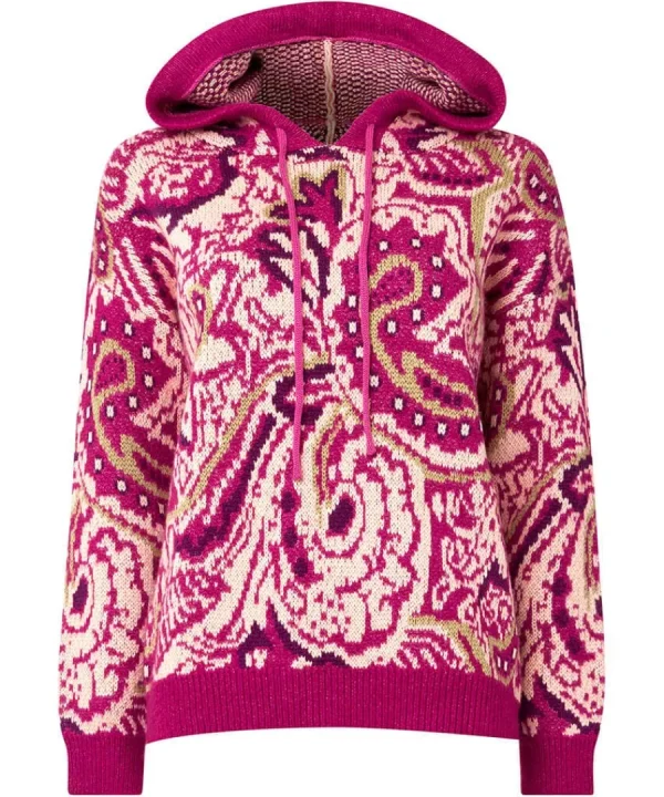 Fashion Joe Browns Perfectly Paisley Hooded Jumper Pink