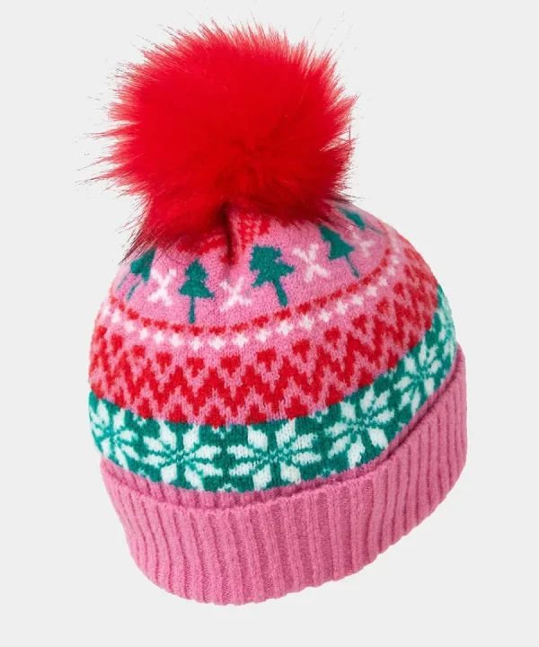 Outlet Joe Browns Pom Pom Hat In A Box Pink Multi