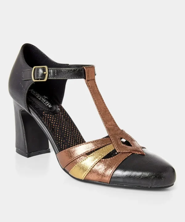 Sale Joe Browns Remarkable Charlotte T Bar Shoes Black Multi