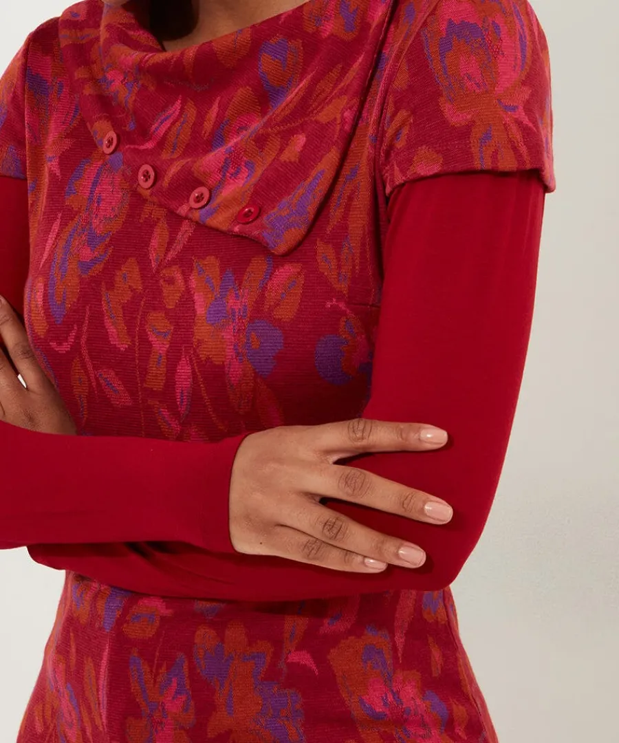rich_florals_jacquard_tun_2.webp Best Joe Browns Rich Florals Jacquard Tunic Raspberry