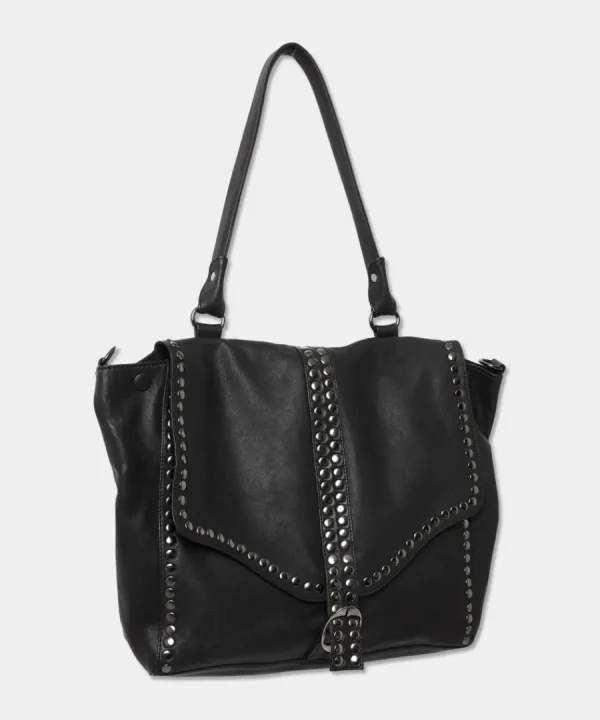 Store Joe Browns Rock Steady Washed Leather Bag Black