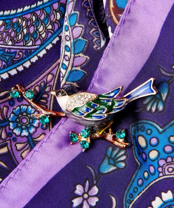 Sale Joe Browns Secret Song Vintage Style Brooch Blue Multi