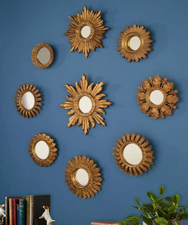 Discount Joe Browns Set Of 9 Framed Mirrors Gold