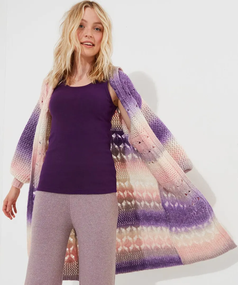 sloe_joes_ombre_cosy_long_1.webp Clearance Joe Browns Sloe Joes Ombre Cosy Longline Cardigan Multi