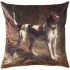 Hot Joe Browns Striking Spaniel Velvet Cushion Brown