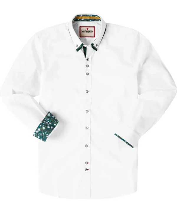 Outlet Joe Browns Terrific Triple Collar Shirt White