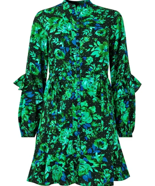 Outlet Joe Browns Winter Florals Tunic Dress Green