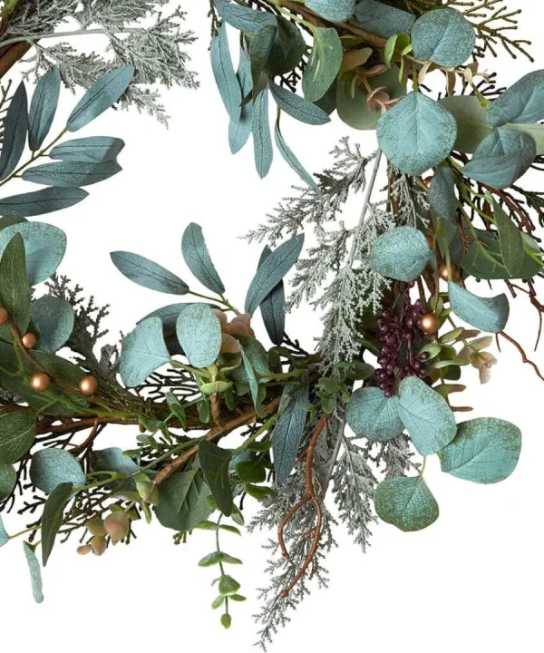 Outlet Joe Browns Winter's Wish Rustic Eucalyptus Wreath Green