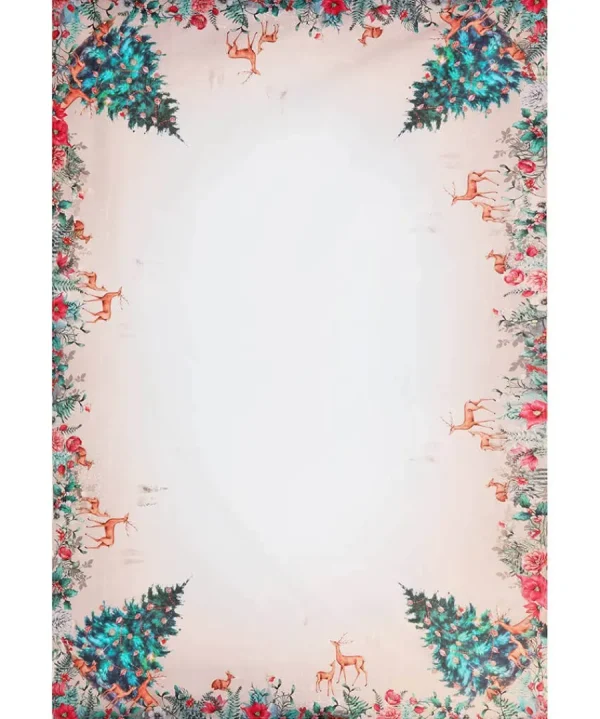 Online Joe Browns Wondrous Woodland Christmas Table Cloth Cream