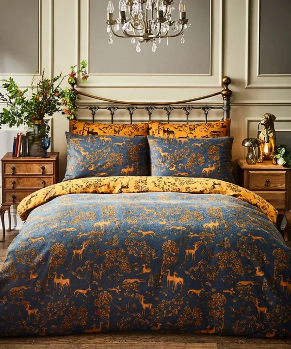 New Joe Browns Woodland Wanderer Brushed Cotton Duvet Set Navy